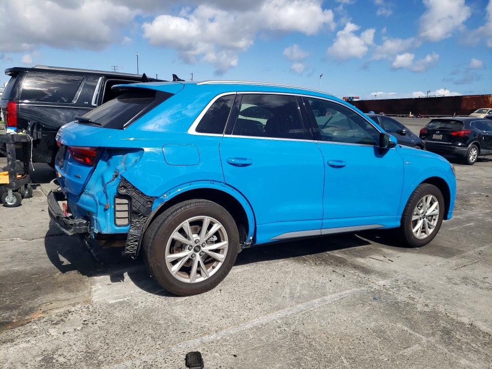 2023 Audi Q3 VIN WA1DECF35P1128674 COPART salvage auction — REAR END, Ca - Salvage Certificate, sold $9,300 on 2026-07-15 (photo 3)