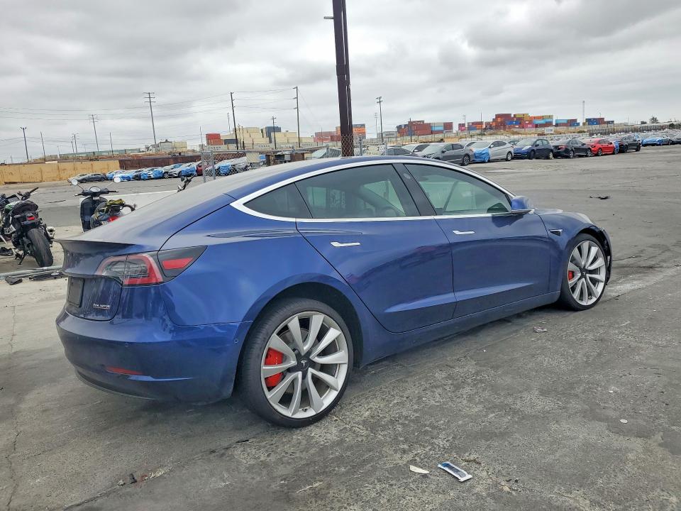 2019 Tesla Model 3 VIN 5YJ3E1EB6KF419876 COPART salvage auction — SIDE, Ca - Salvage Certificate, sold $5,100 on 2026-07-24 (photo 3)