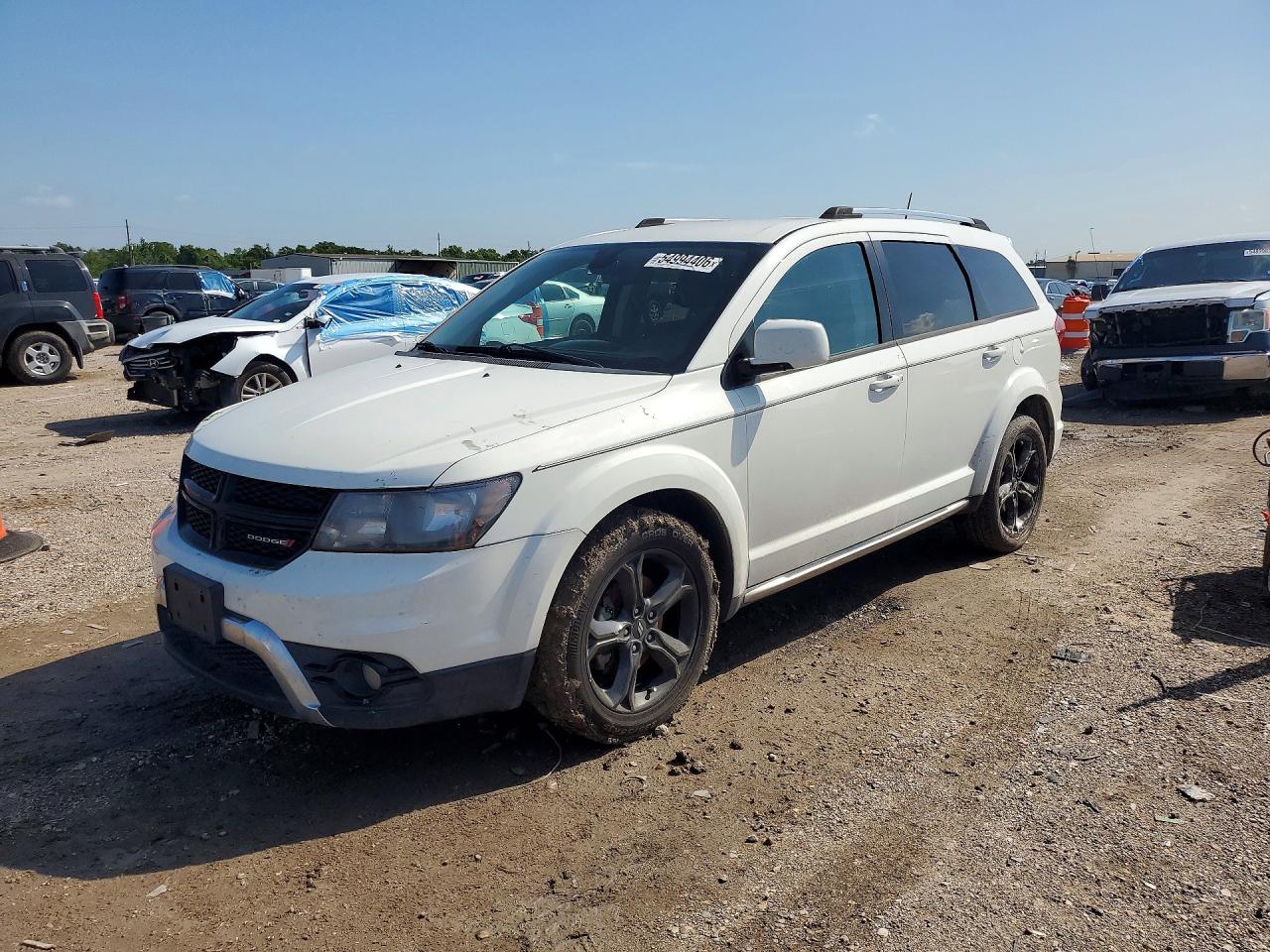 2019 Dodge Journey VIN 3C4PDCGG2KT686684 COPART salvage auction — Front End, TX - SALVAGE VEHICLE TITLE, sold $725 on 2026-07-02 (photo 1)