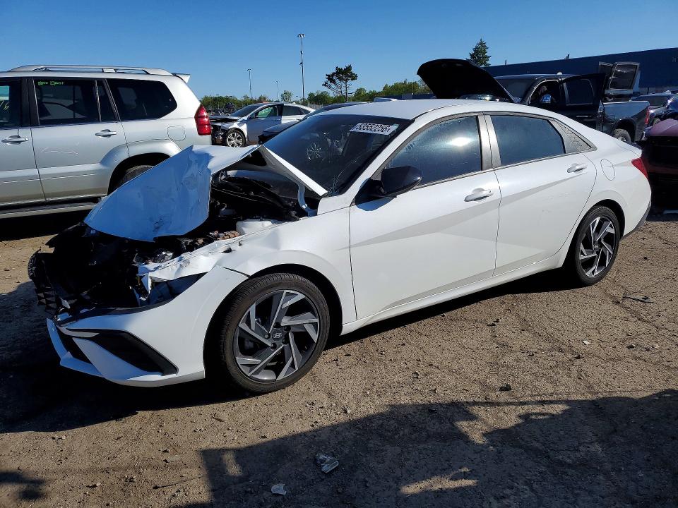 2025 Hyundai Elantra VIN KMHLM4DG2SU974005 COPART salvage auction — FRONT END, Mi - Cert Of Title-Salvage Vehicle, sold $5,000 on 2026-07-17 (photo 1)