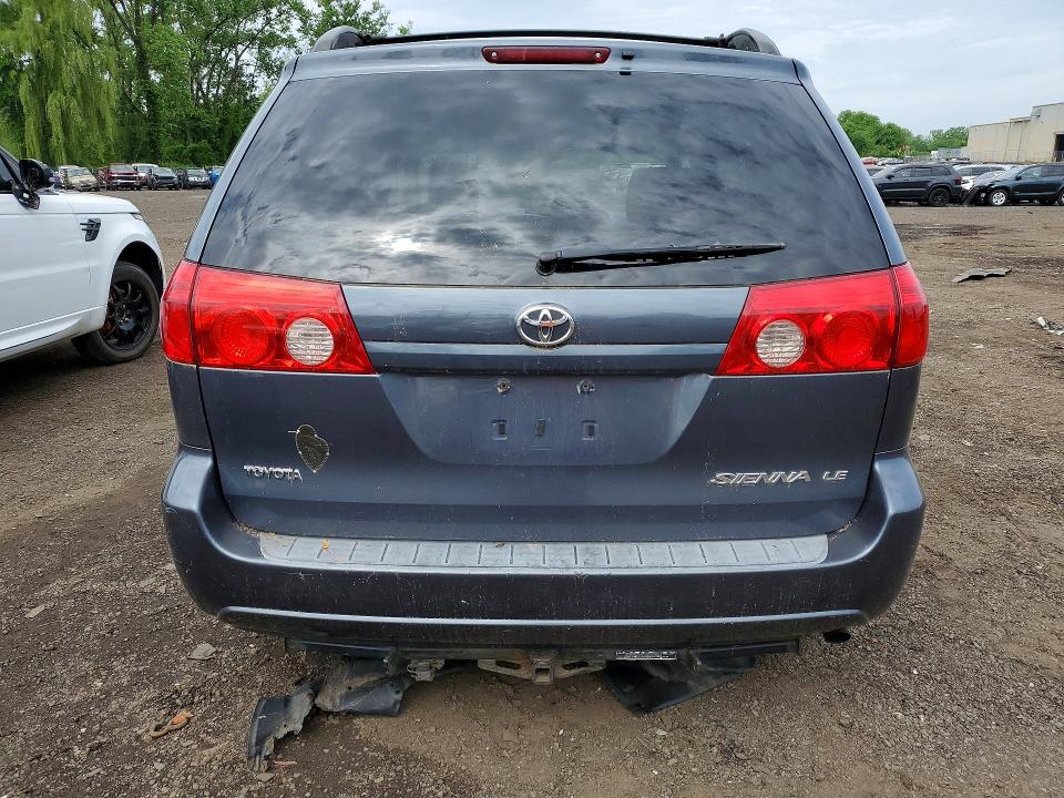 2007 Toyota Sienna VIN 5TDZK23C97S087259 COPART salvage auction — FRONT END, CT - CERT OF TITLE-SALVAGE, sold $700 on 2026-07-17 (photo 6)