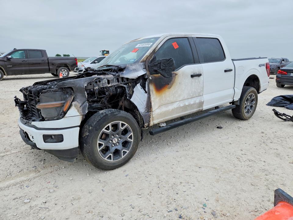 2024 Ford F-150 lightning VIN 1FTFW2L50RKD90983 COPART salvage auction — BURN, Tx - Salvage Vehicle Title, sold $4,300 on 2026-07-09 (photo 1)