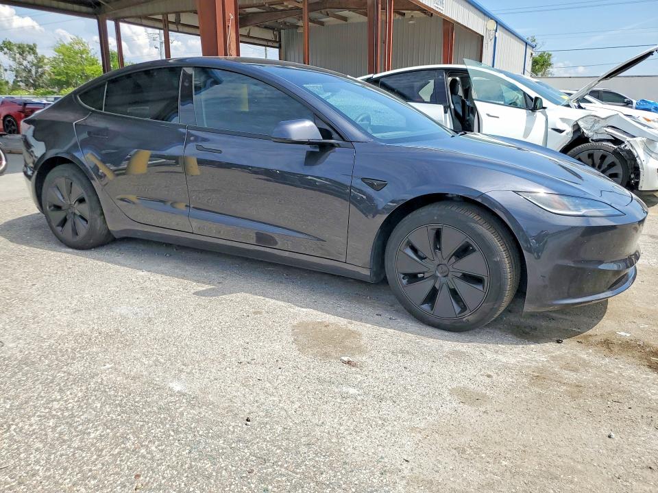 2024 Tesla Model 3 VIN 5YJ3E1EA1RF758160 COPART salvage auction — SIDE, Fl - Cert Of Title Slvg Rebuildable, sold $11,800 on 2026-07-17 (photo 4)