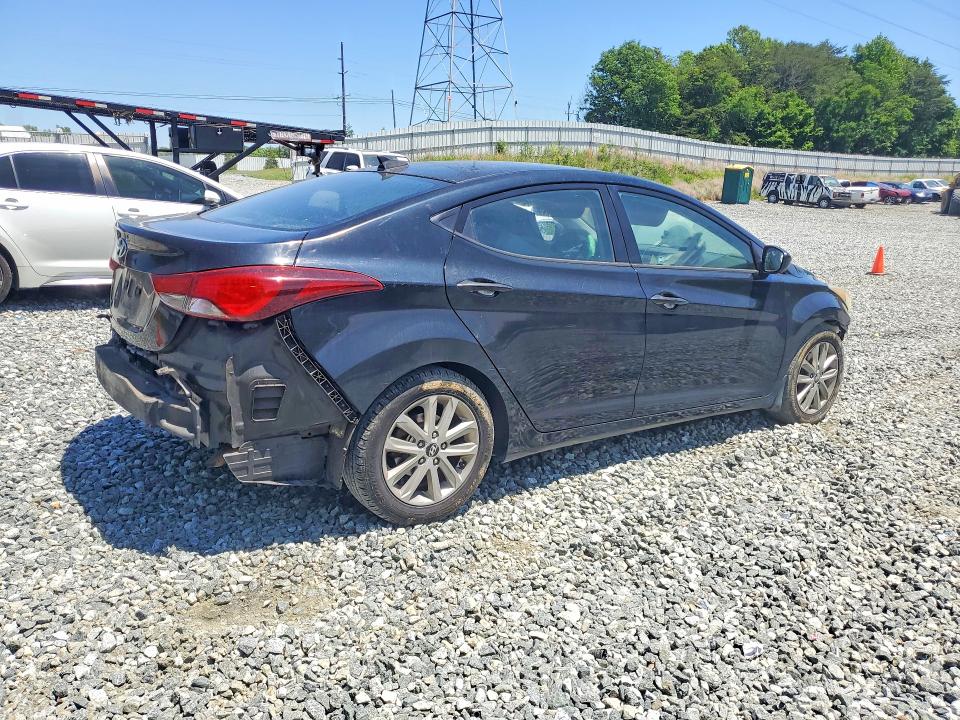 2016 Hyundai Elantra VIN KMHDH4AE5GU557951 COPART salvage auction — FRONT END, Nc - Salvage Certificate Of Title, sold $800 on 2026-07-08 (photo 3)