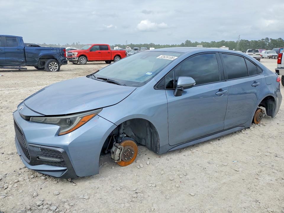 2020 Toyota Corolla VIN JTDP4RCE8LJ010580 COPART salvage auction — VANDALISM, Tx - Salvage Vehicle Title, sold $6,500 on 2026-07-10 (photo 1)