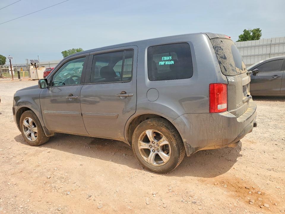 2012 Honda Pilot VIN 5FNYF4H49CB004392 COPART salvage auction — FRONT END, Ok - Cert Of Title-Salvage, sold $1,400 on 2026-07-09 (photo 2)