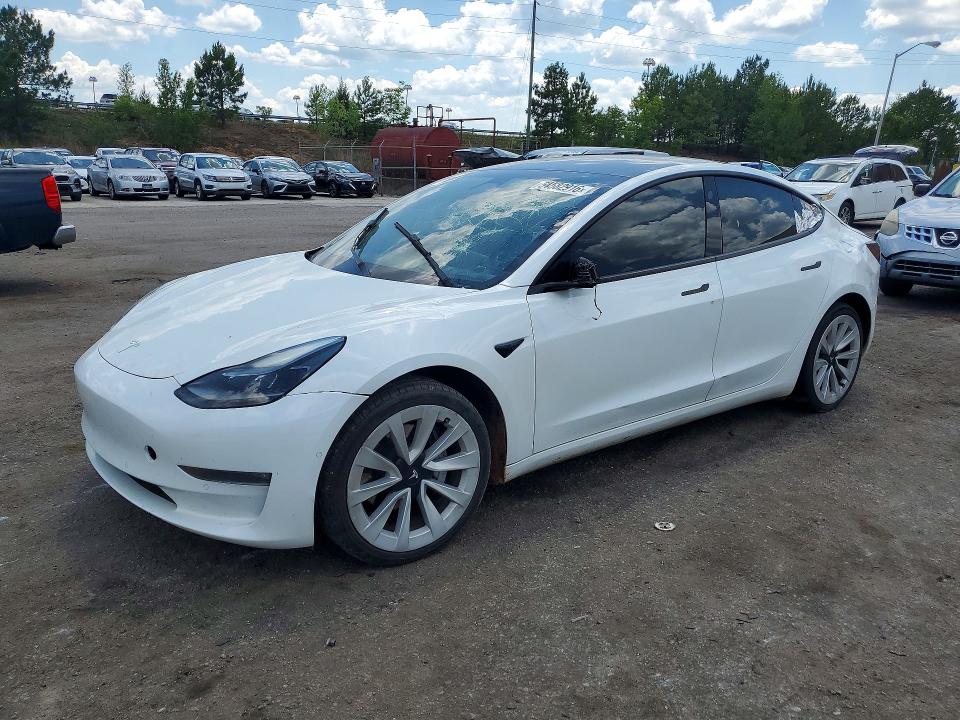 2022 Tesla Model 3 VIN 5YJ3E1EB6NF103222 COPART salvage auction — REAR END, Ga - Certificate Of Title, sold $11,500 on 2026-07-27 (photo 1)