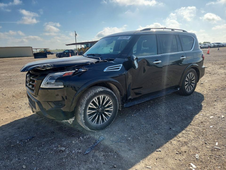 2021 Nissan Armada VIN JN8AY2BA6M9375119 COPART salvage auction — FRONT END, Tx - Salvage Vehicle Title, sold $14,000 on 2026-07-15 (photo 1)