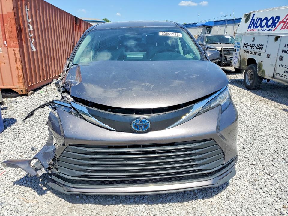 2022 Toyota Sienna VIN 5TDKRKEC3NS116326 COPART salvage auction — SIDE, Al - Cert Of Title-Salvage Title, sold $9,200 on 2026-07-07 (photo 5)