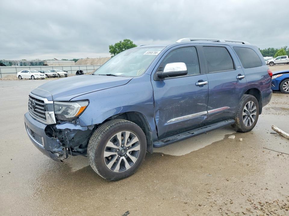 2020 Toyota Sequoia VIN 5TDJY5G19LS180492 COPART salvage auction — FRONT END, Ks - Cert Of Title-Salvage, sold $20,700 on 2026-07-09 (photo 1)
