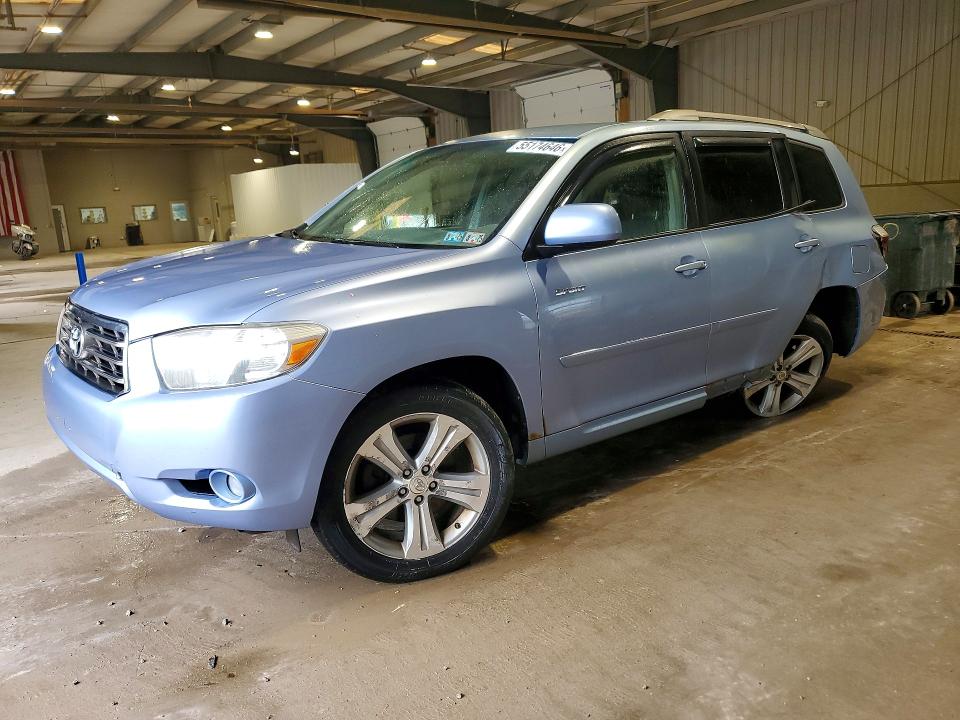 2008 Toyota Highlander VIN JTEES43A582004472 COPART salvage auction — REAR END, Pa - Certificate Of Salvage, sold $750 on 2026-07-08 (photo 1)