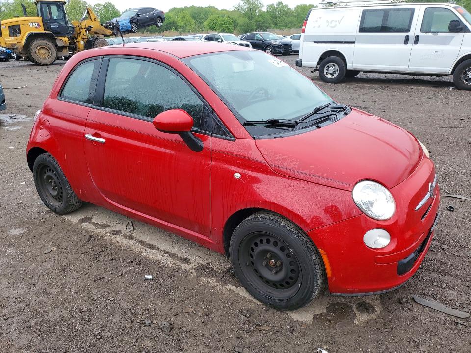 2012 Fiat 500 VIN 3C3CFFAR1CT280678 COPART salvage auction — REAR END, Pa - Certificate Of Salvage, sold $1,100 on 2026-07-06 (photo 4)