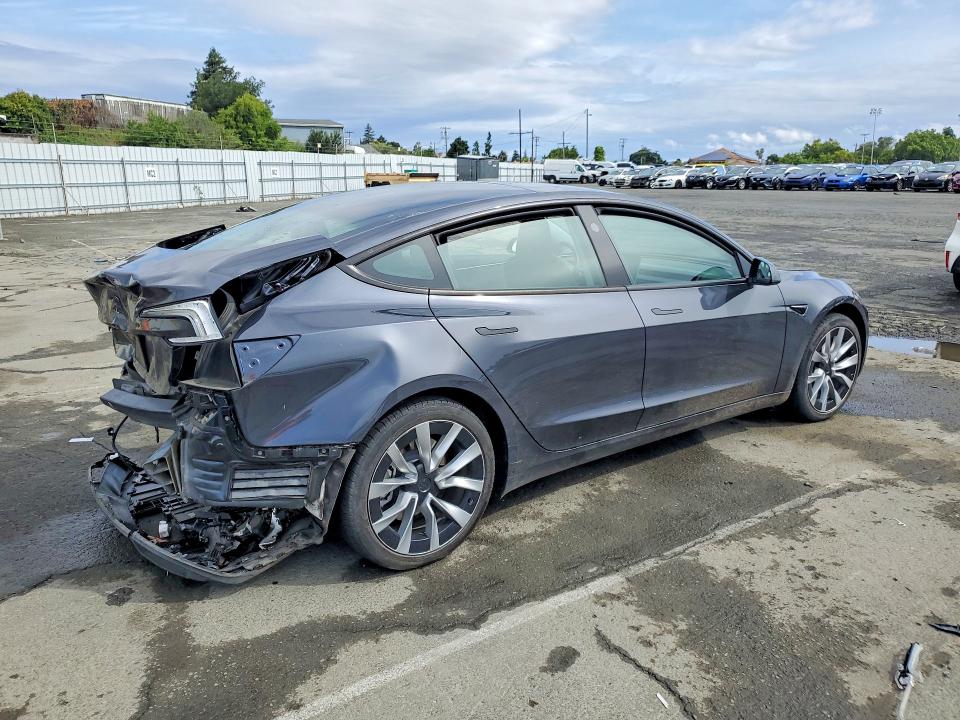 2024 Tesla Model 3 VIN 5YJ3E1EA8RF743011 COPART salvage auction — REAR END, CA - SALVAGE CERTIFICATE, sold $9,100 on 2026-07-24 (photo 3)