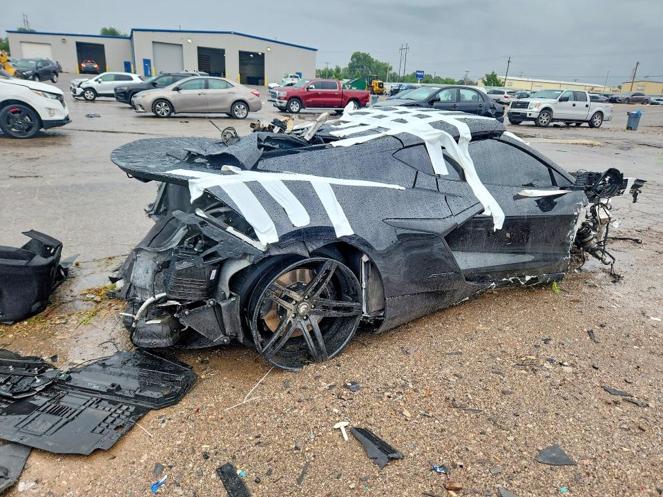 2023 Chevrolet Corvette VIN 1G1YE2D35P5600281 COPART salvage auction — ALL OVER, OK - CERTIFICATE OF TITLE-JUNKED, sold $13,900 on 2026-07-27 (photo 3)