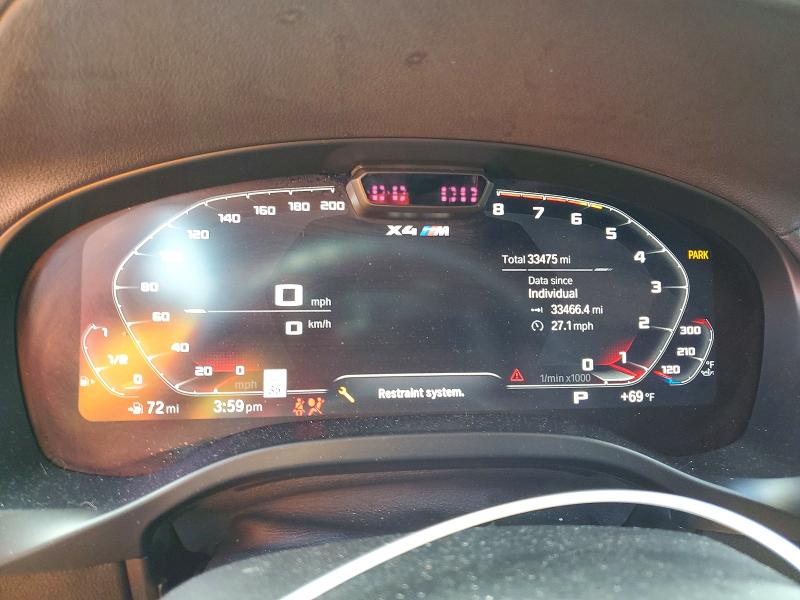 2022 BMW X4 VIN 5YM23EC00N9N37115 COPART salvage auction — UNDERCARRIAGE, Or - Salvage Title Certificate, sold $34,250 on 2026-09-14 (photo 9)