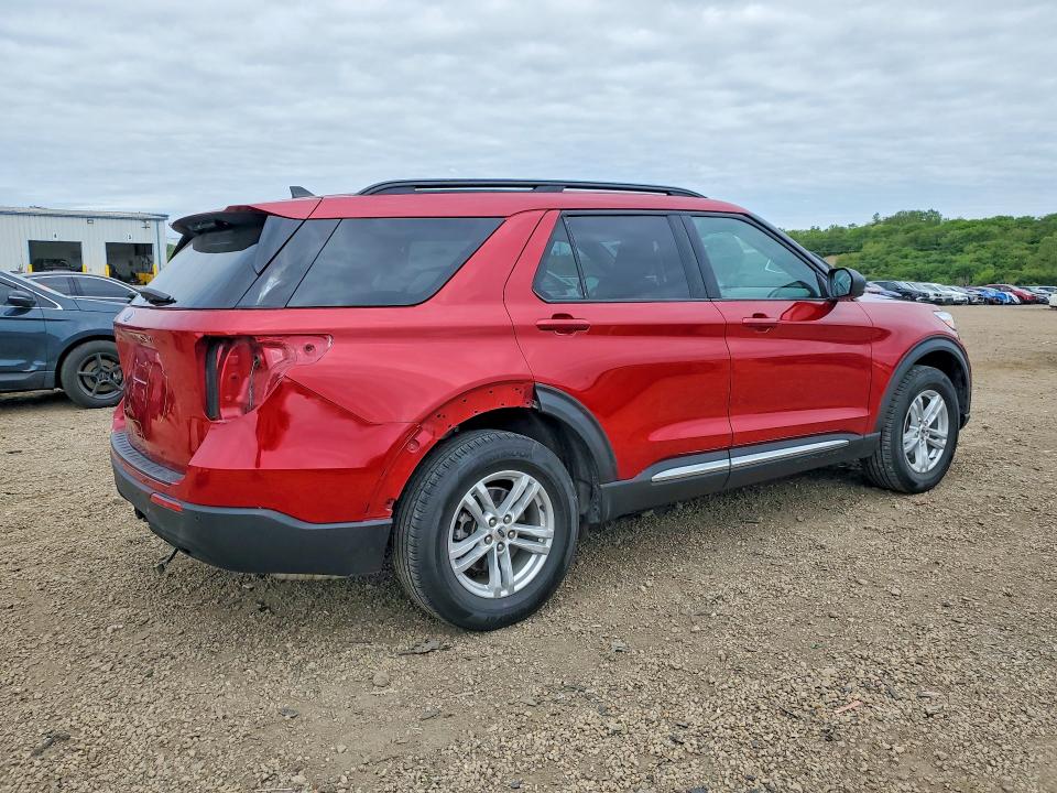 2021 Ford Explorer VIN 1FMSK8DH6MGB77291 COPART salvage auction — REAR END, Il - Salvage Certificate, sold $10,700 on 2026-07-29 (photo 3)