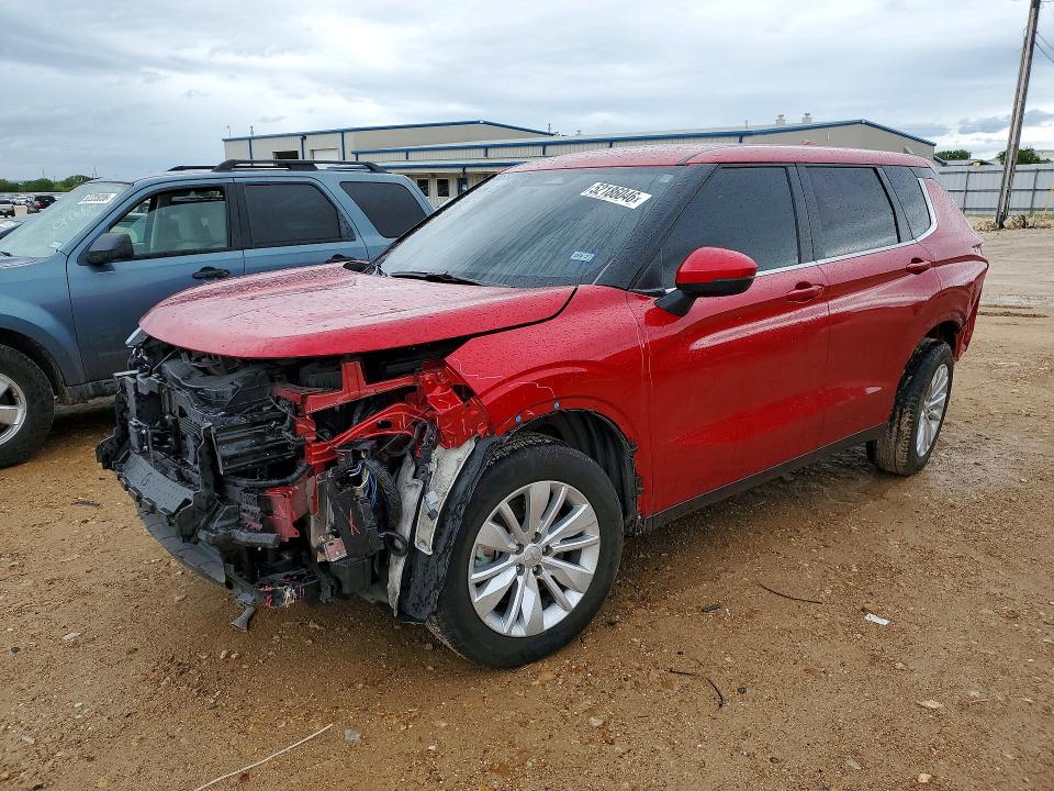 2025 Mitsubishi Outlander VIN JA4J3UA80SZ053393 COPART salvage auction — FRONT END, Tx - Salvage Vehicle Title, sold $9,700 on 2026-07-09 (photo 1)