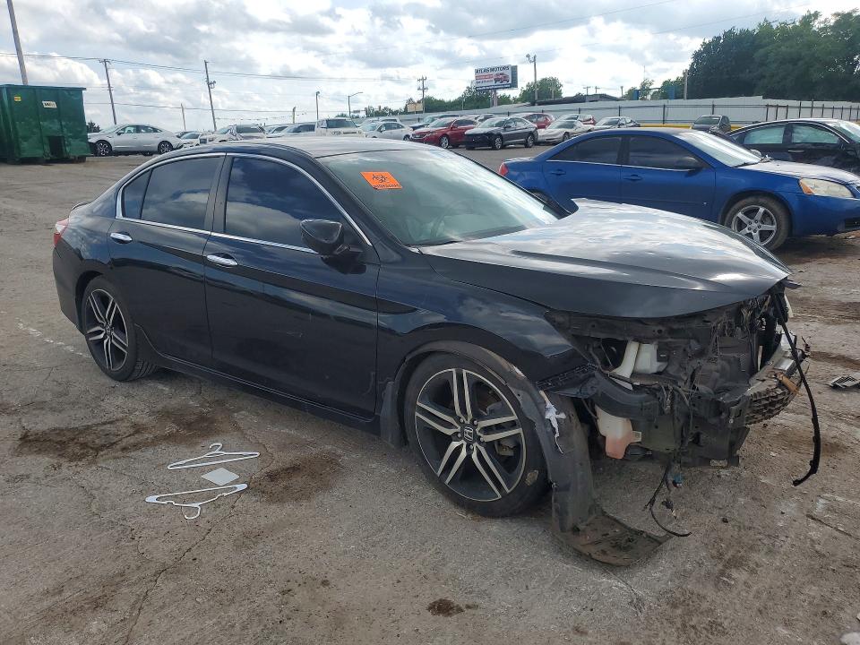 2016 Honda Accord VIN 1HGCR2F58GA025543 COPART salvage auction — HAIL, OK - CERT OF TITLE-SALVAGE, sold $2,200 on 2026-07-09 (photo 4)