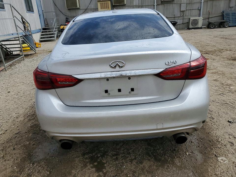 2018 Infiniti Q50 VIN JN1EV7AP6JM352346 COPART salvage auction — FRONT END, Ca - Salvage Certificate, sold $3,400 on 2026-07-09 (photo 6)