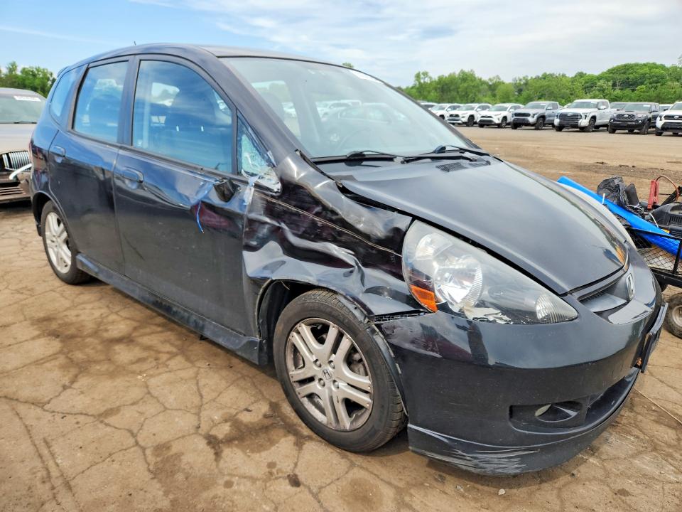 2007 Honda Fit VIN JHMGD38687S015002 COPART salvage auction — FRONT END, CT - CERT OF TITLE-SALVAGE, sold $650 on 2026-07-14 (photo 4)