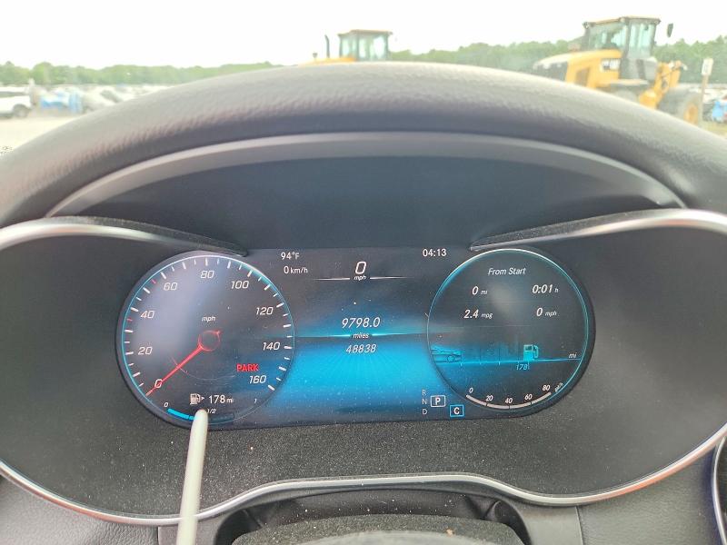 2021 Mercedes-benz C class VIN W1KWF8DBXMR621627 COPART salvage auction — REAR END, Tn - Salvage Certificate, sold $9,900 on 2026-07-07 (photo 9)