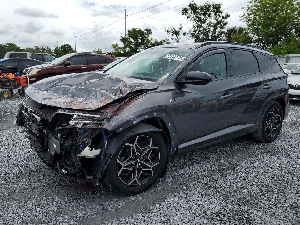 2023 Hyundai Tucson VIN KM8JF3AE1PU178769 COPART salvage auction — FRONT END, Salvage Title, sold $4,650 on 2026-07-31 (photo 1)