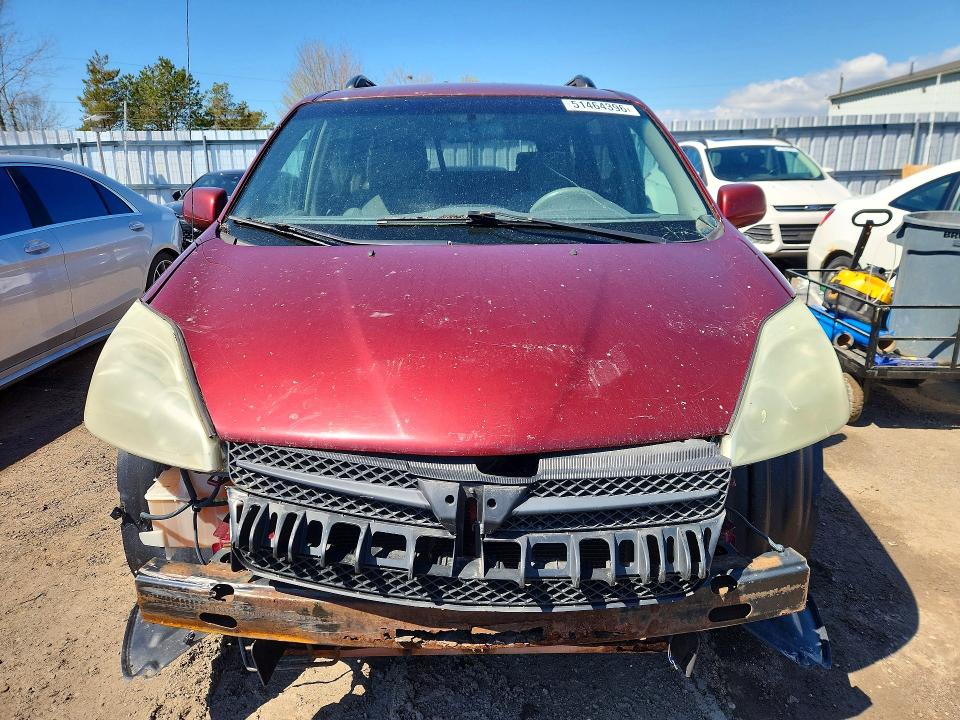 2004 Toyota Sienna VIN 5TDZA23CX4S186753 COPART salvage auction — FRONT END, ON - PERMIT NO BRAND - UNFIT, sold $1,100 on 2026-07-14 (photo 5)