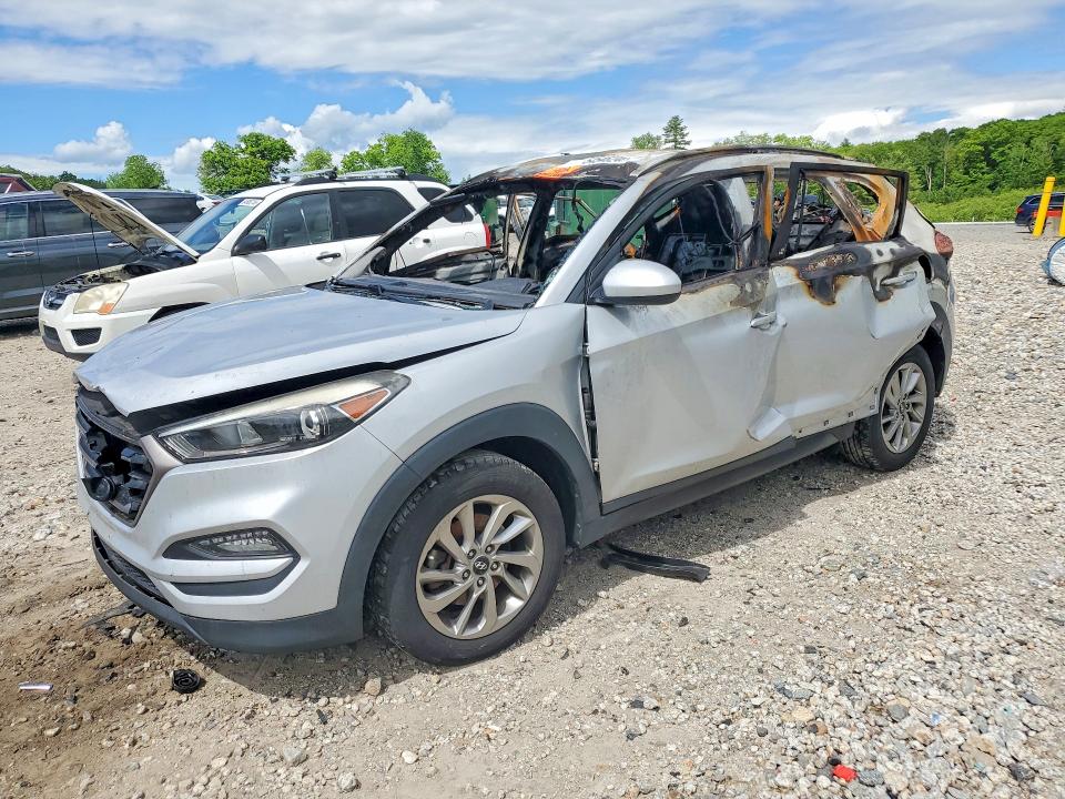 2016 Hyundai Tucson VIN KM8J3CA48GU162889 COPART salvage auction — INTERIOR BURN, MA - CERT OF TITLE-SALVG PARTS ONLY, sold $450 on 2026-07-22 (photo 1)