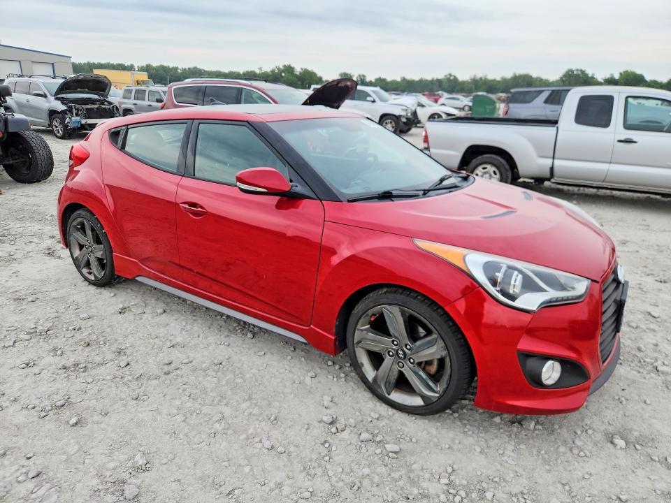 2015 Hyundai Veloster VIN KMHTC6AE2FU239774 COPART salvage auction — HAIL, Il - Salvage Certificate, sold $975 on 2026-07-06 (photo 4)