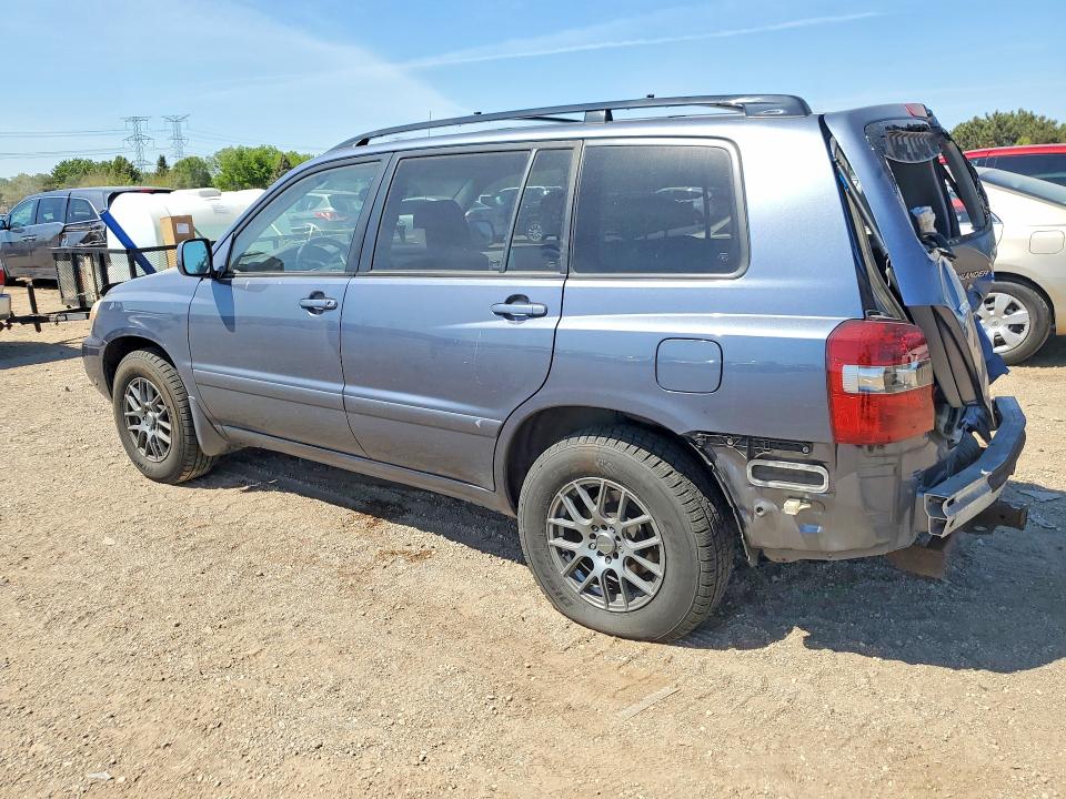2006 Toyota Highlander VIN JTEGD21A860145037 COPART salvage auction — REAR END, Il - Salvage Certificate, sold $1,100 on 2026-07-09 (photo 2)