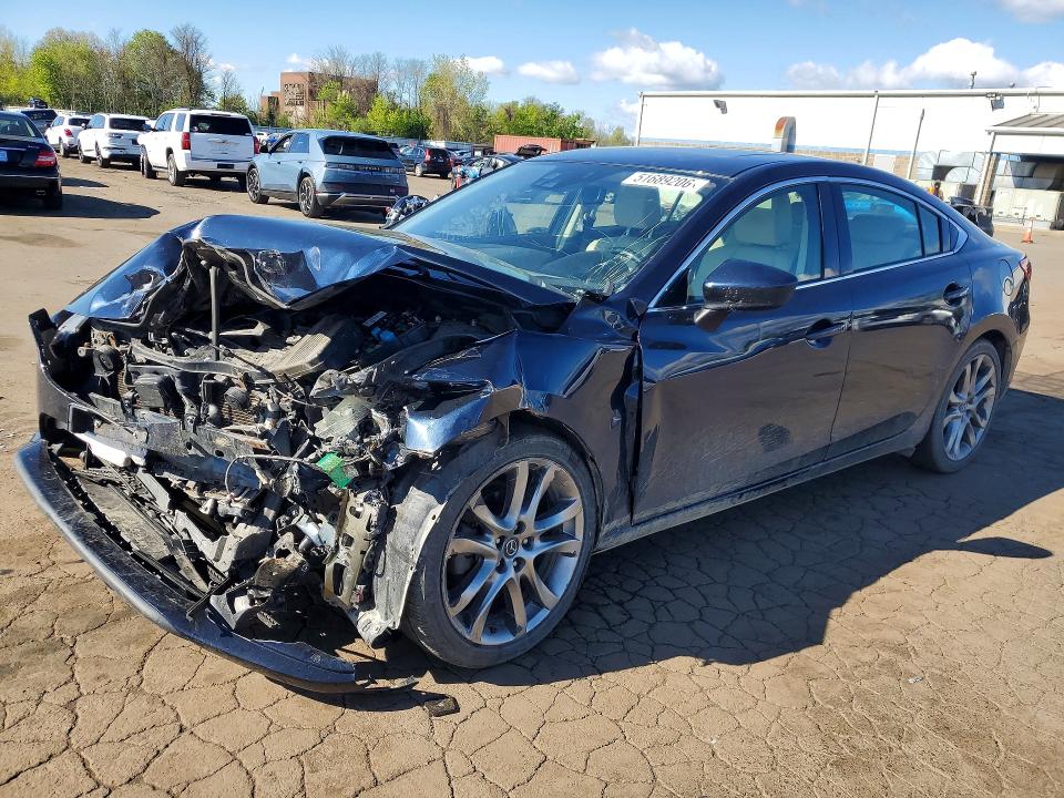 2015 Mazda 6 VIN JM1GJ1W59F1213178 COPART salvage auction — FRONT END, Ct - Cert Of Title-Salvage, sold $475 on 2026-07-24 (photo 1)