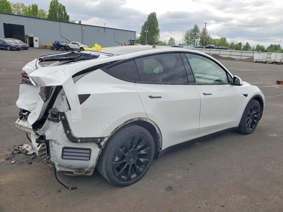 2021 Tesla VIN 5YJYGAEE0MF232081 COPART salvage auction — REAR END, Or - Salvage Title Certificate, sold $125 on 2026-07-27 (photo 3)