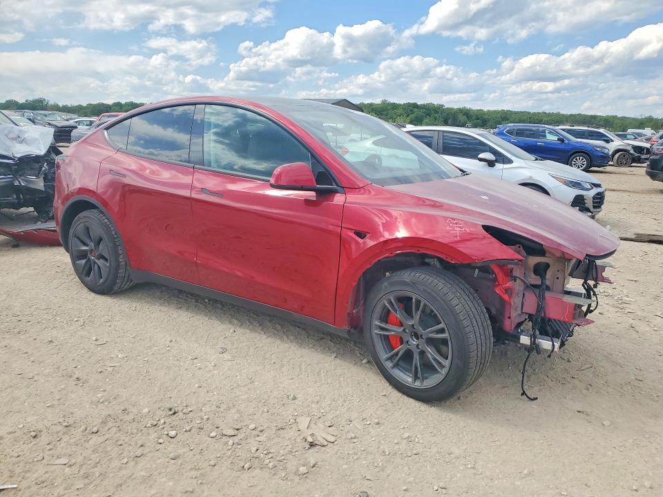 2024 Tesla Model y VIN 7SAYGDED0RF133442 COPART salvage auction — FRONT END, Mo - Salvage Certificate Of Title, sold $9,300 on 2026-07-09 (photo 4)