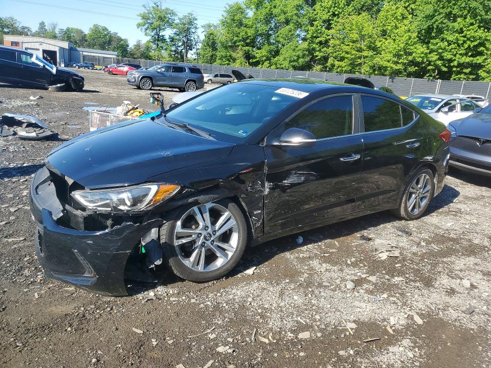 2017 Hyundai Elantra VIN KMHD84LF0HU279113 COPART salvage auction — SIDE, MD - PARTS ONLY-NO TITLE LETTER, sold $1,150 on 2026-07-10 (photo 1)
