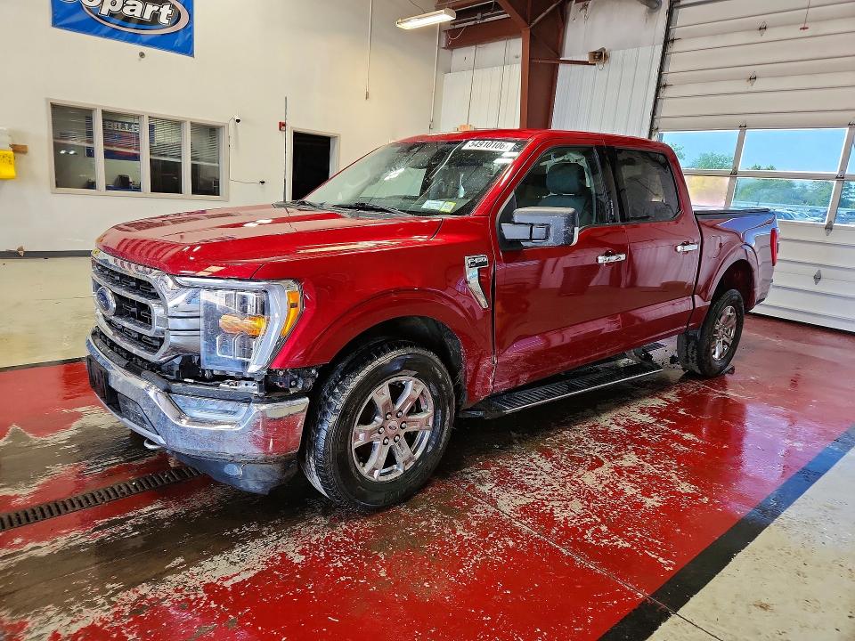 2021 Ford F-150 VIN 1FTEW1EPXMKE16566 COPART salvage auction — FRONT END, Ny - Mv-907A Salvage Certificate, sold $10,800 on 2026-07-02 (photo 1)