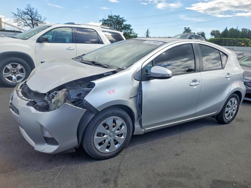 2013 Toyota Prius c VIN JTDKDTB38D1051980 COPART salvage auction — FRONT END, Ca - Salvage Certificate, sold $300 on 2026-07-28 (photo 1)
