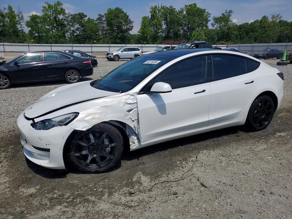 2023 Tesla Model 3 VIN 5YJ3E1EA6PF478165 COPART salvage auction — FRONT END, Sc - Cert Of Title-Salvage, sold $6,800 on 2026-07-13 (photo 1)