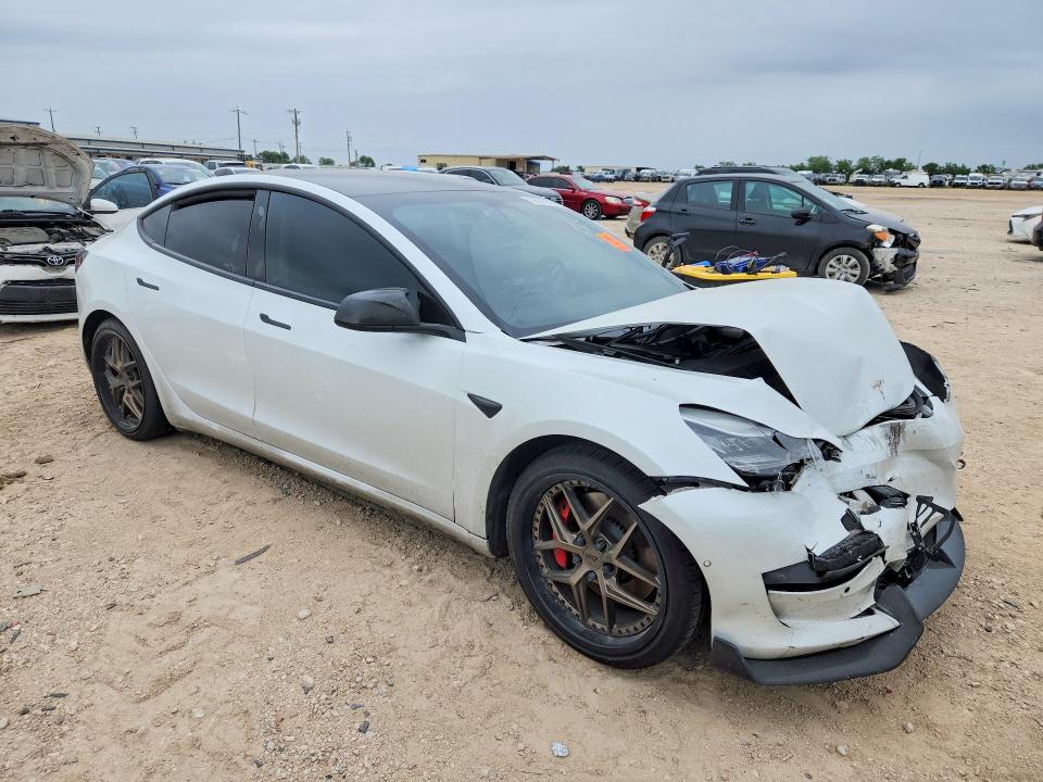 2019 Tesla VIN 5YJ3E1EB0KF487266 COPART salvage auction — FRONT END, Tx - Salvage Vehicle Title, sold $2,800 on 2026-07-23 (photo 4)