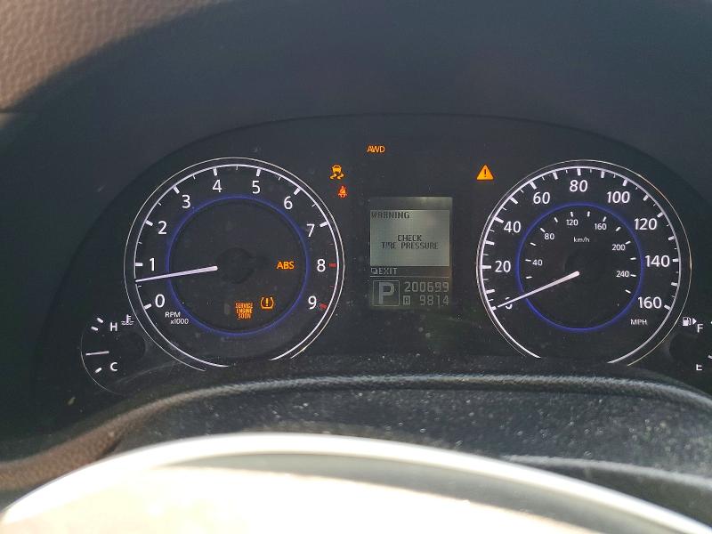 2012 Infiniti G VIN JN1CV6AR9CM679281 COPART salvage auction — FRONT END, Co - Public - Salvage Title, sold $525 on 2026-07-02 (photo 9)