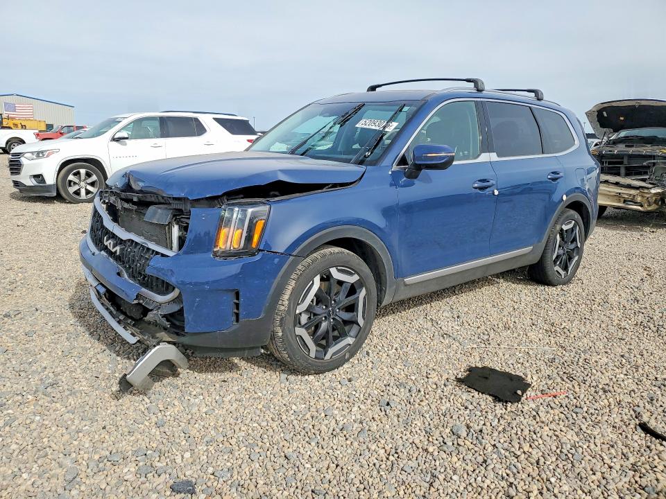 2025 Kia Telluride VIN 5XYP3DGC4SG595722 COPART salvage auction — FRONT END, Id - Salvage Certificate Of Title, sold $15,100 on 2026-07-14 (photo 1)