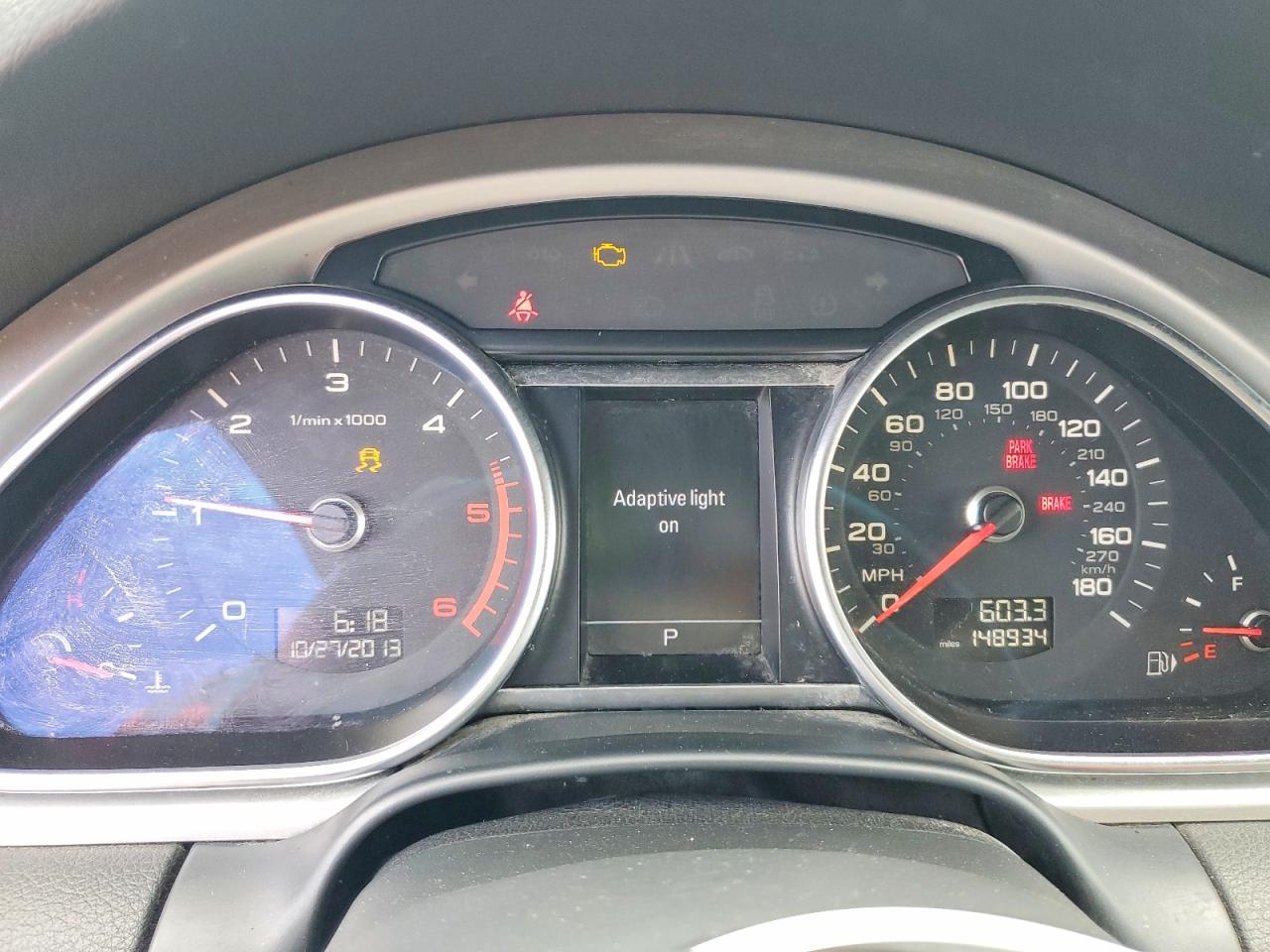 2012 Audi Q7 VIN WA1VMAFEXCD005300 COPART salvage auction — Minor Dent/Scratches, NV - CERTIFICATE OF TITLE, sold $1,650 on 2026-07-08 (photo 9)
