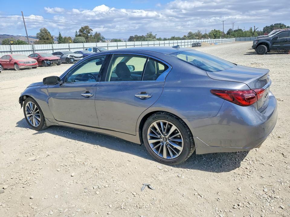 2022 Infiniti Q50 VIN JN1EV7BP6NM310201 COPART salvage auction — FRONT END, Ca - Salvage Certificate, sold $5,700 on 2026-07-14 (photo 2)