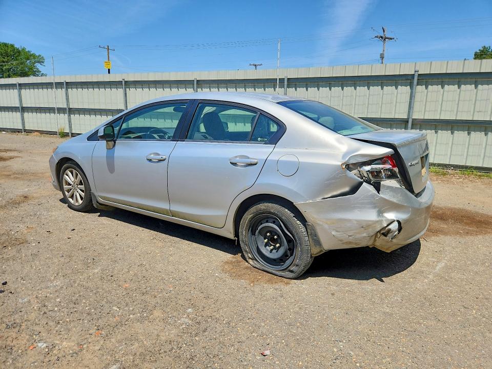 2012 Honda Civic VIN 2HGFB2F9XCH547137 COPART salvage auction — REAR END, La - Cert Of Title-Salvage, sold $1,150 on 2026-07-02 (photo 2)