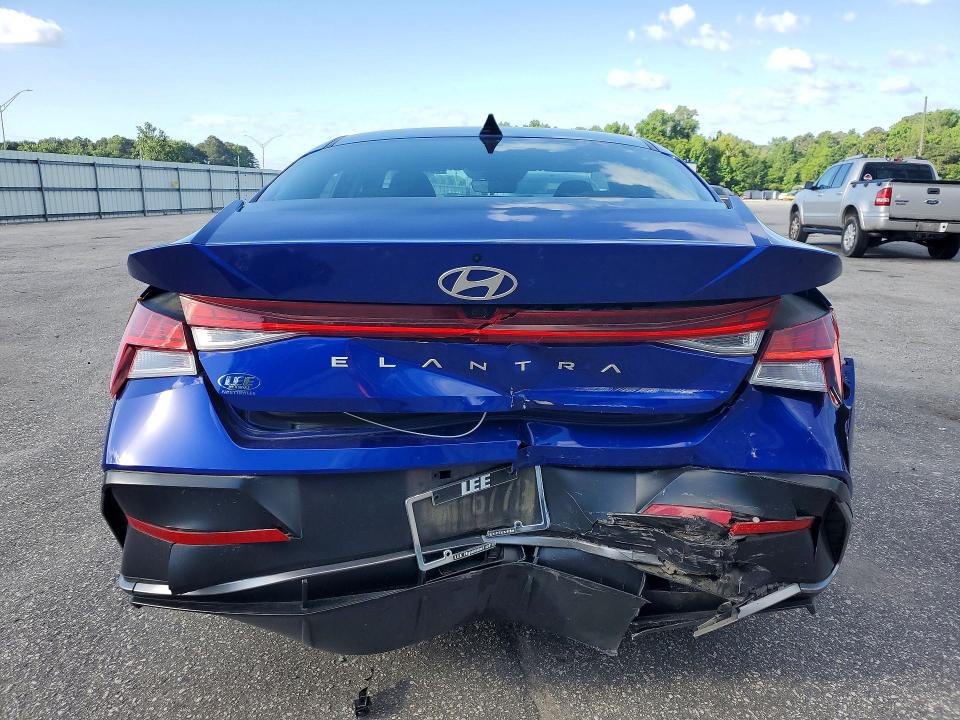 2024 Hyundai Elantra VIN KMHLS4DG1RU734525 COPART salvage auction — REAR END, NC - SALVAGE CERTIFICATE OF TITLE, sold $2,600 on 2026-07-28 (photo 6)