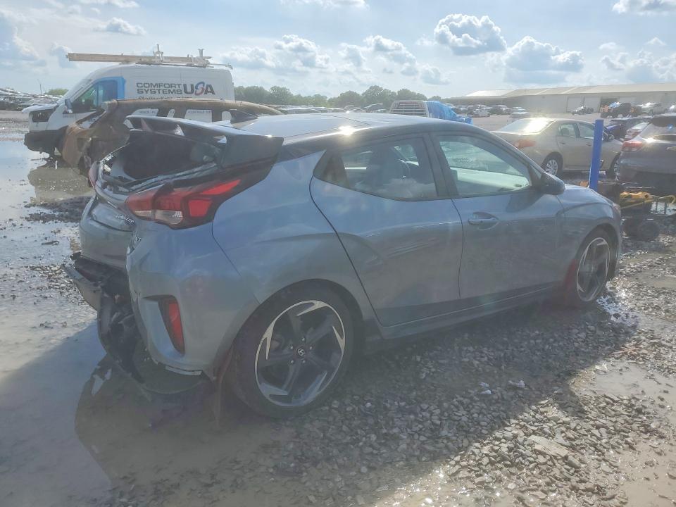 2019 Hyundai Veloster VIN KMHTH6AB1KU010472 COPART salvage auction — REAR END, Tn - Salvage Certificate, sold $2,550 on 2026-07-28 (photo 3)