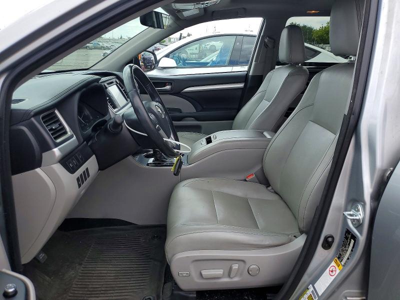 2017 Toyota Highlander VIN 5TDKZRFH9HS513174 COPART salvage auction — FRONT END, CA - SALVAGE CERTIFICATE, sold $7,000 on 2026-07-14 (photo 7)