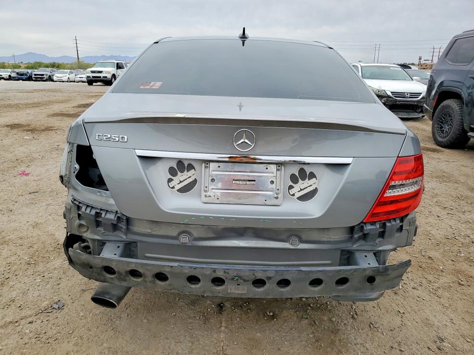2013 Mercedes-benz C-klasse VIN WDDGF4HB3DR276447 COPART salvage auction — REAR END, Id - Salvage Certificate Of Title, sold $1,550 on 2026-07-10 (photo 6)