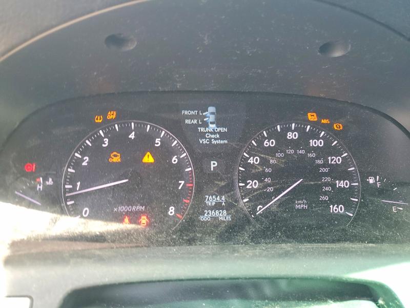 2007 Lexus Ls 460 VIN JTHBL46F575040394 COPART salvage auction — FRONT END, Mi - Certificate Of Title, sold $550 on 2026-07-02 (photo 9)
