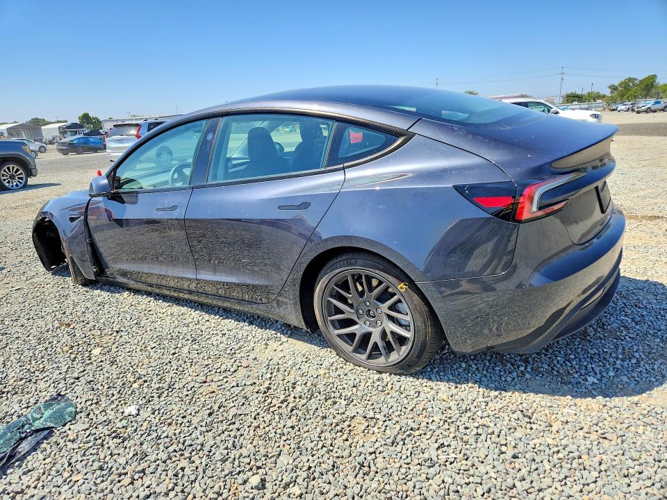2025 Tesla Model 3 VIN 5YJ3E1EA3SF027428 COPART salvage auction — FRONT END, Ca - Salvage Certificate, sold $12,200 on 2026-07-28 (photo 2)