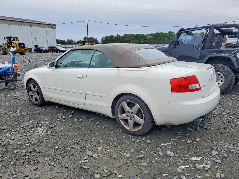 2005 Audi A4 VIN WAUAC48H85K006957 COPART salvage auction — FRONT END, Nj - Cert Of Title-Salvage, sold $325 on 2026-07-20 (photo 2)